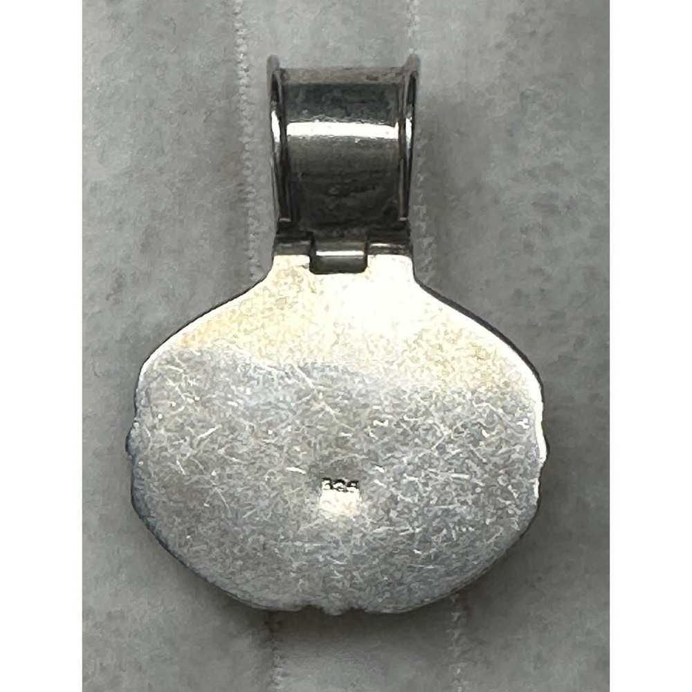 Picture Jasper Oval‎ Cabochon Pendant Horizontal Setting of 925 Silver Pre-Owned - Picture 3 of 4